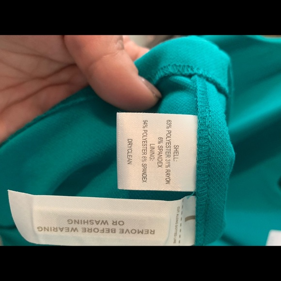 Ann Taylor Loft mini A-Line dress - size 8 - never worn - teal/blue/green - Picture 5 of 6